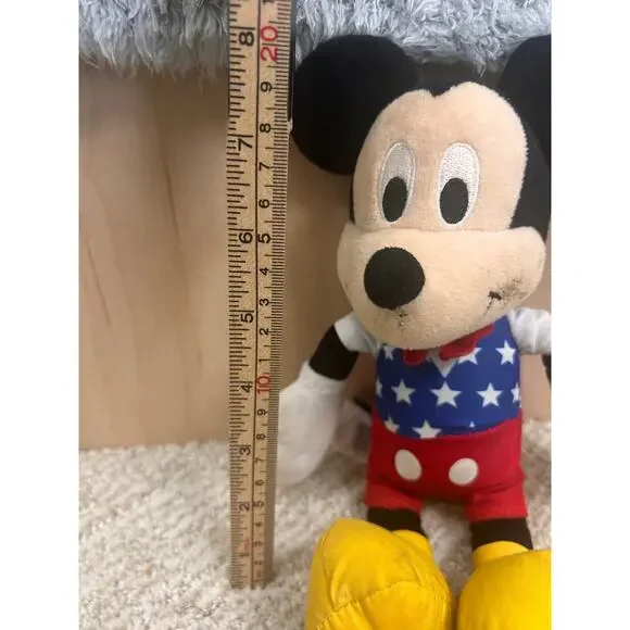 Disney Mickey Mouse Plush Patriotic Outfit Stars Stripes Just Play 9” - Picture 3 of 7